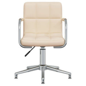 Sedia Girevole da Ufficio Crema in Tessuto