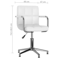 Sedie da Pranzo Girevoli 2 pz Bianche in Similpelle cod mxl 55686