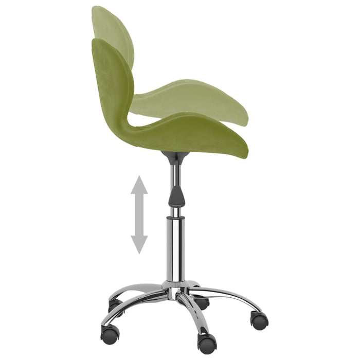 Sedia da Pranzo Girevole Verde Chiaro in Velluto cod mxl 28057