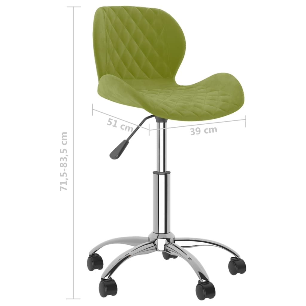 Sedia da Pranzo Girevole Verde Chiaro in Velluto cod mxl 28057