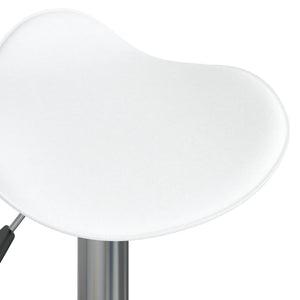 Sgabello da Bar Bianco in Acciaio Cromato e Pelle Sintetica cod mxl 57328