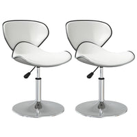 Sedie da Pranzo 2 pz Bianche in Similpelle 335119