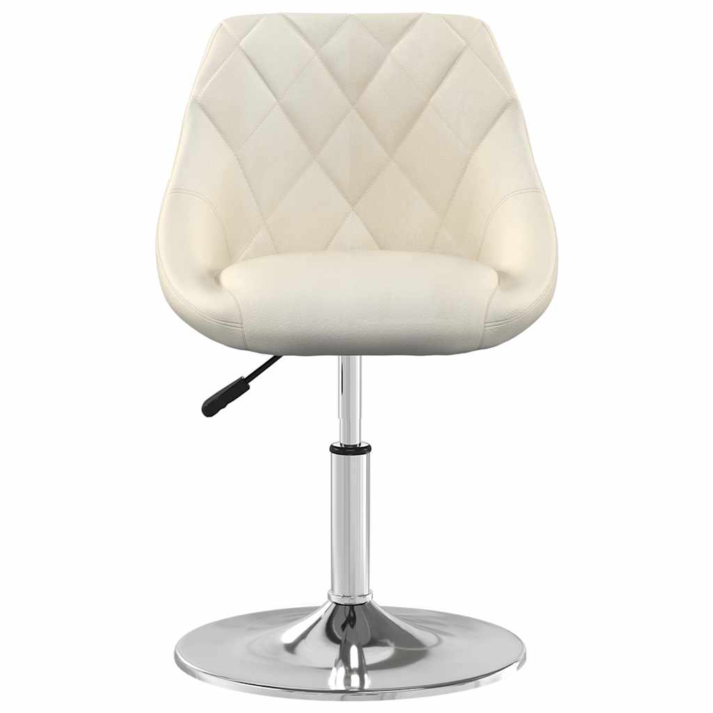 Sedie da Pranzo Girevoli 2 pz Crema in Velluto