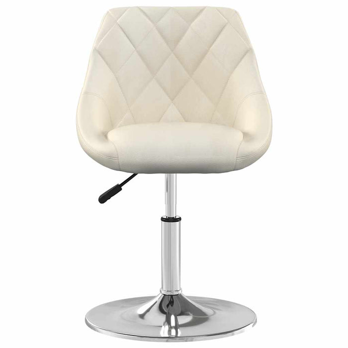 Sedie da Pranzo Girevoli 2 pz Crema in Velluto