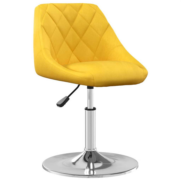 Sedie da Pranzo Girevoli 2 pz Giallo Senape in Velluto 335290