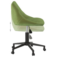 vidaXL Sedia da Ufficio Girevole Verde Chiaro in Velluto