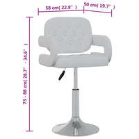 Sedie da Pranzo Girevoli 2 pz Bianche in Similpelle