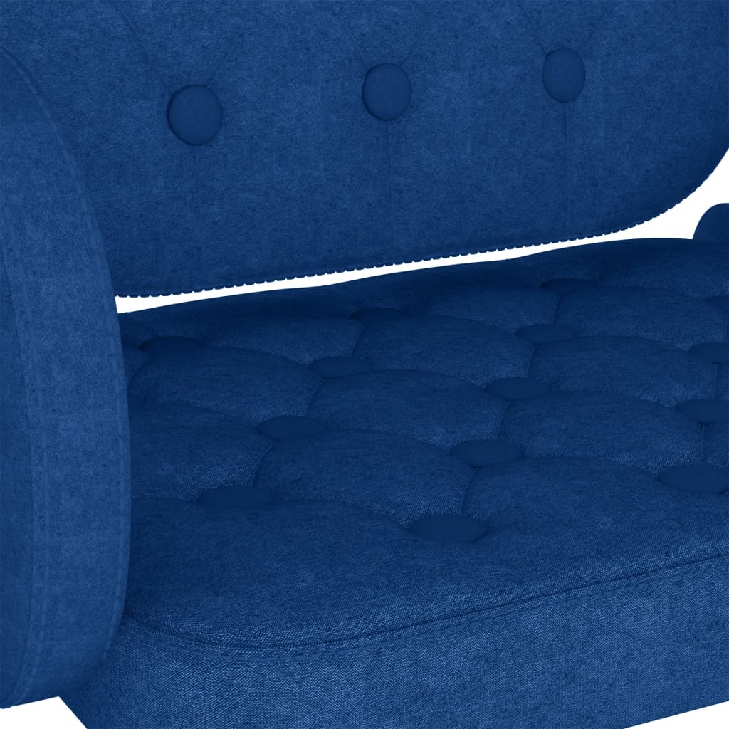 Sgabelli da Bar 2 pz Blu in Tessuto 335621