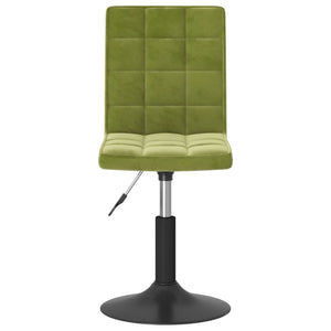 Sedie da Pranzo Girevoli 2 pz Verde Chiaro in Velluto 335743