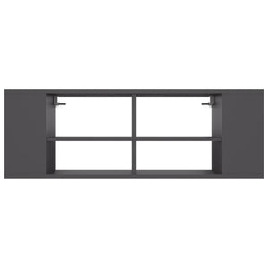 Armadietto da Parete per TV Grigio 102x35x35 cm in Truciolato
