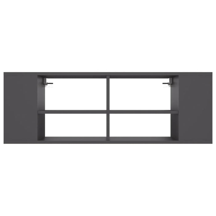 Armadietto da Parete per TV Grigio 102x35x35 cm in Truciolato