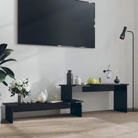 Mobile Porta TV Nero Lucido 180x30x43 cm in Legno Multistrato 806272