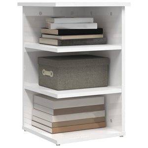 Credenza Bianco Lucido 35x35x55 cm in Legno Multistrato 806280