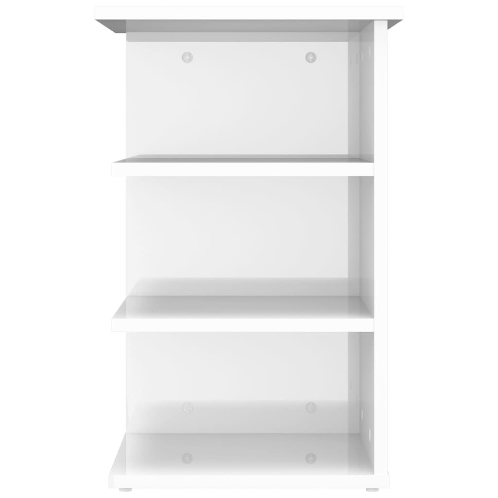 Credenza Bianco Lucido 35x35x55 cm in Legno Multistrato 806280