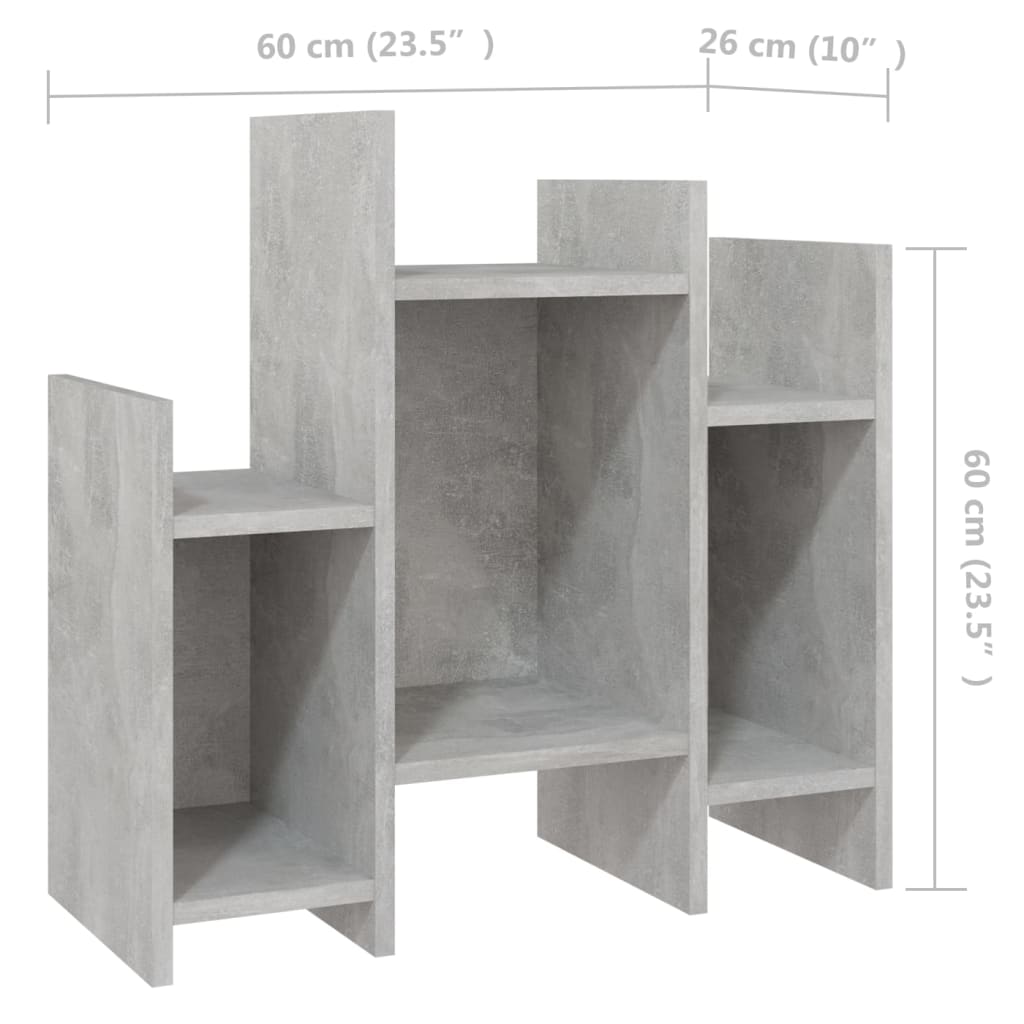 Credenza Grigio Cemento 60x26x60 cm in Legno Multistrato 806287