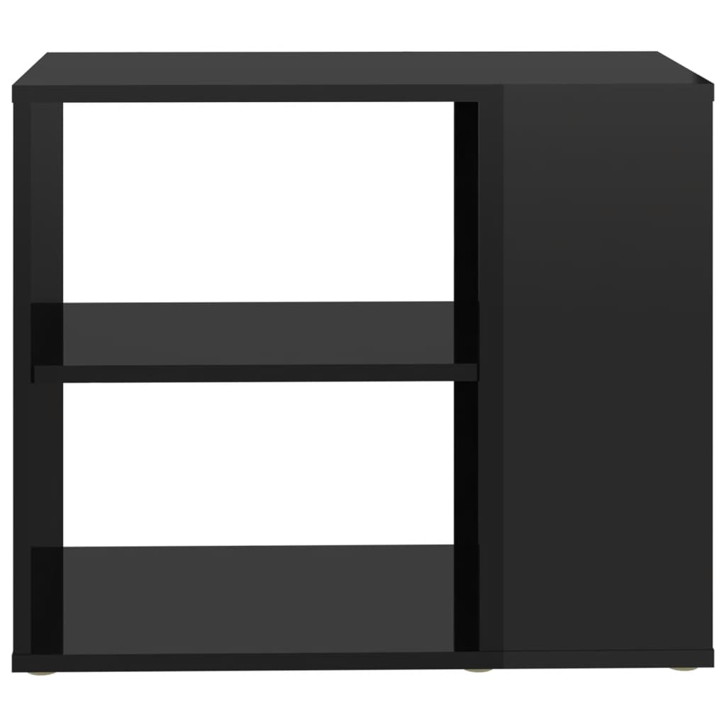 Credenza Nero Lucido 60x30x50 cm in Legno Multistrato 806308