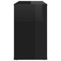Credenza Nero Lucido 60x30x50 cm in Legno Multistrato 806308