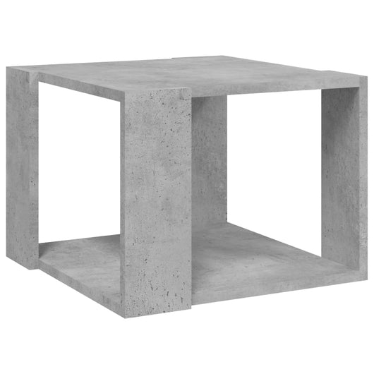 Tavolino da Salotto-Tavolino da soggiorno Grigio Cemento 40x40x30cm Legno Multistrato