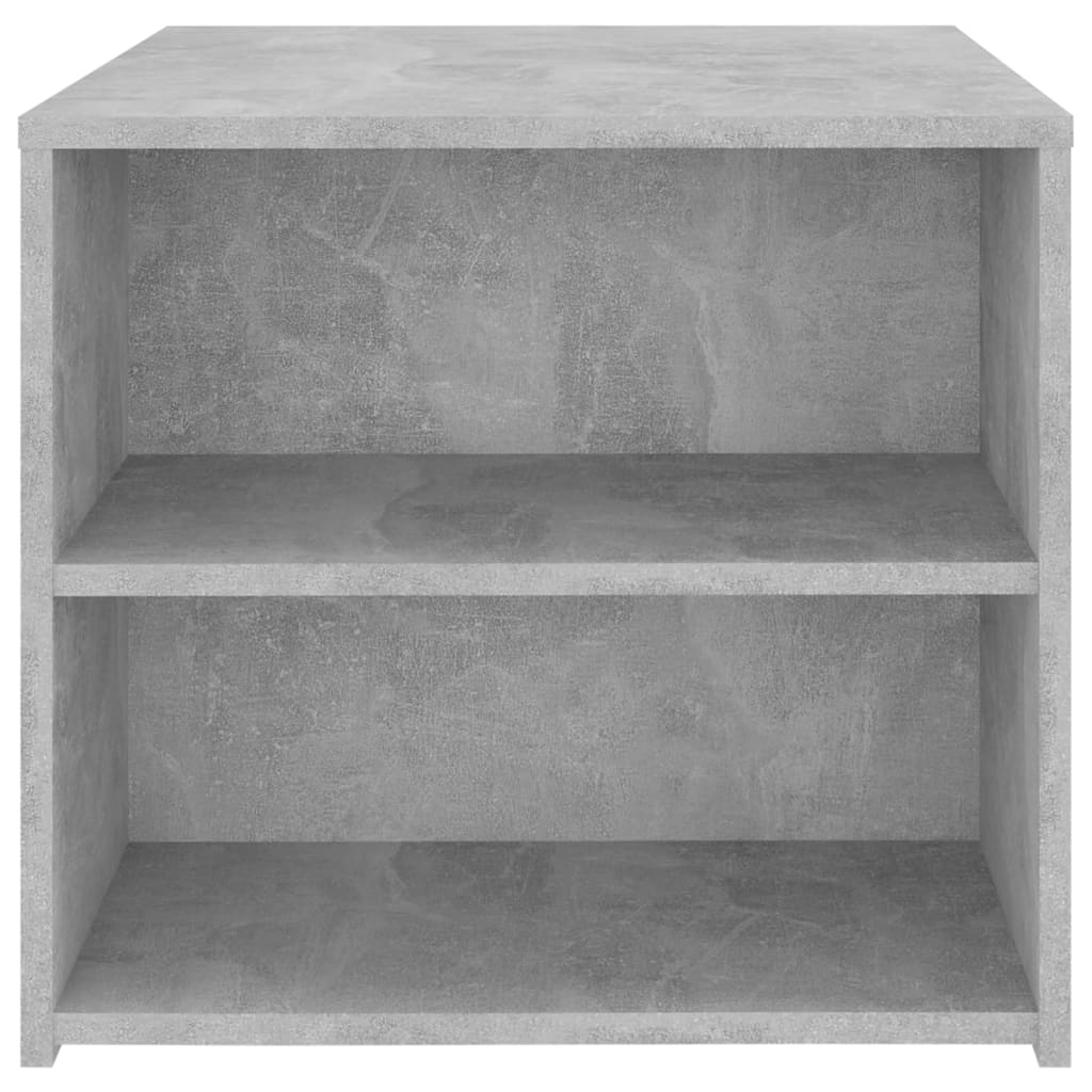 Tavolino Grigio Cemento 50x50x45 cm in Legno Multistrato 806386