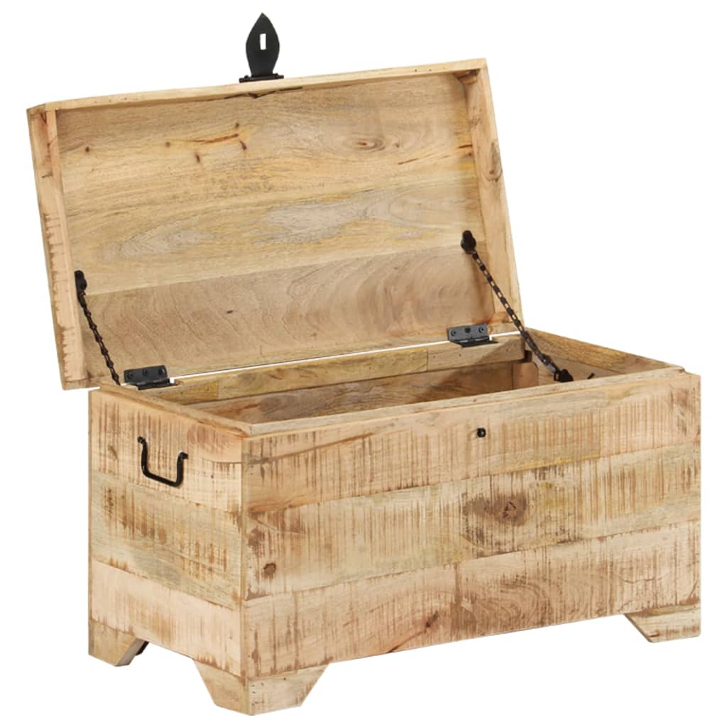 Cassapanca in Legno Massello di Mango Ruvido 328293
