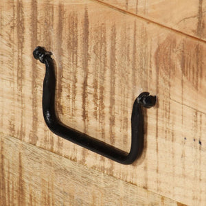 Cassapanca in Legno Massello di Mango Ruvido 328293