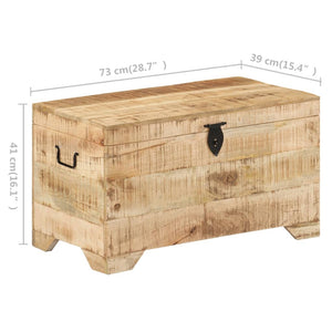 Cassapanca in Legno Massello di Mango Ruvido 328293