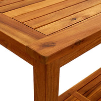 Tavolo Consolle da Giardino 110x40x75cm Legno Massello Acacia 316406