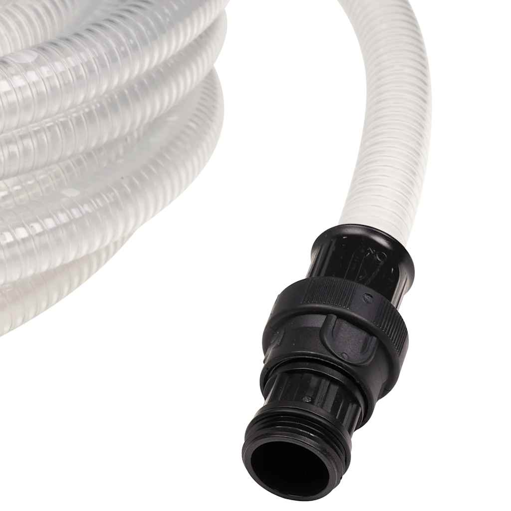 Tubo Aspirazione con Connettori in PVC Trasparente 1" 10 m PVC 151075