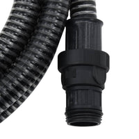 Tubo di Aspirazione con Raccordi in Ottone Nero 1" 4 m in PVC 151076