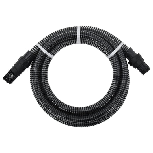 Tubo di Aspirazione con Connettori in PVC 10m 22 mm Nero cod mxl 67280