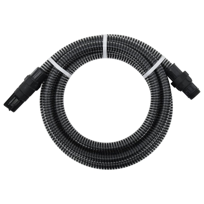 Tubo di Aspirazione con Connettori in PVC 10m 22 mm Nero cod mxl 67280