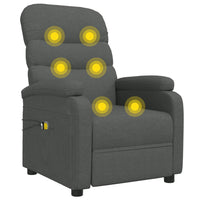 Poltrona Massaggiante Elettrica Grigio Scuro in Tessuto 3073695