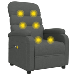 Poltrona Elettrica Massaggiante Grigio Scuro in Tessuto cod mxl 32366