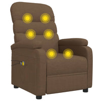 Poltrona Massaggiante Elettrica Marrone in Tessuto 3073698