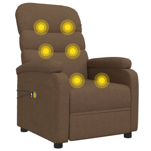 Poltrona Elettrica Massaggiante Marrone in Tessuto cod mxl 32015