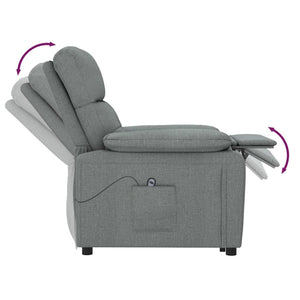 Poltrona Elettrica Reclinabile Grigio Scuro in Tessuto 3073803