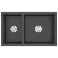 Lavello cucina 62 x 36 x 51 cm acciaio inox nero 02_0002478