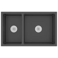 Lavello da Cucina Nero in Acciaio Inossidabile cod mxl 43417