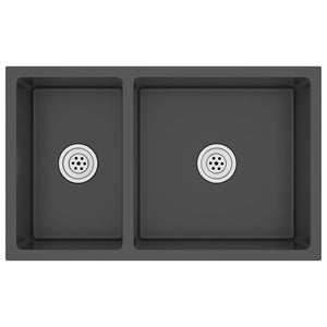 Lavello da Cucina Nero in Acciaio Inossidabile cod mxl 43417