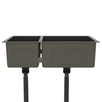 Lavello da Cucina Nero in Acciaio Inossidabile cod mxl 43417