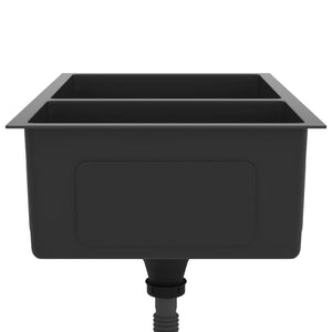 Lavello cucina 62 x 36 x 51 cm acciaio inox nero 02_0002478