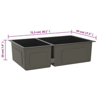 Lavello da Cucina Nero in Acciaio Inossidabile cod mxl 43417