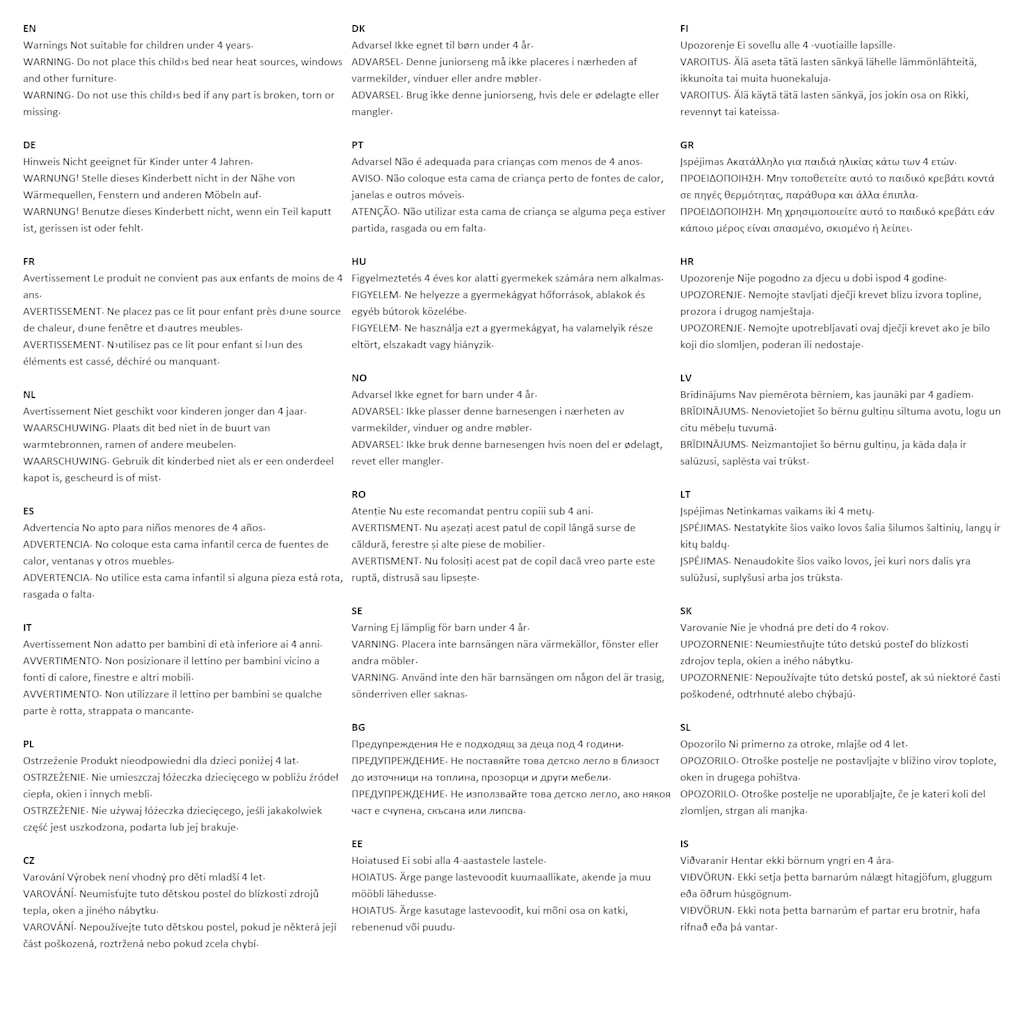 Giroletto per Bambini con Cassetto in Pino Massello 70x140 cm 322136