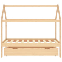 Giroletto per Bambini con Cassetto in Pino Massello 80x160 cm