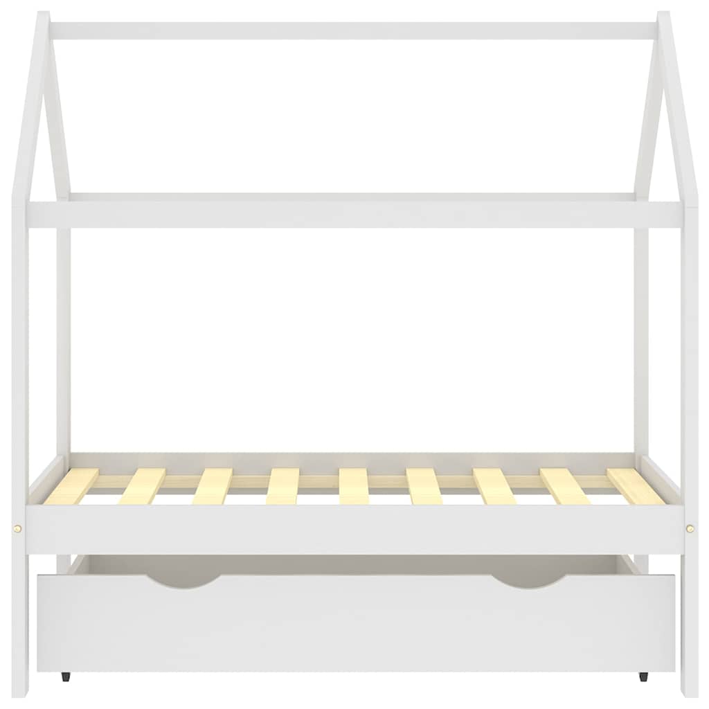 Giroletto per Bambini Cassetto Bianco in Pino Massello 70x140cm 322139