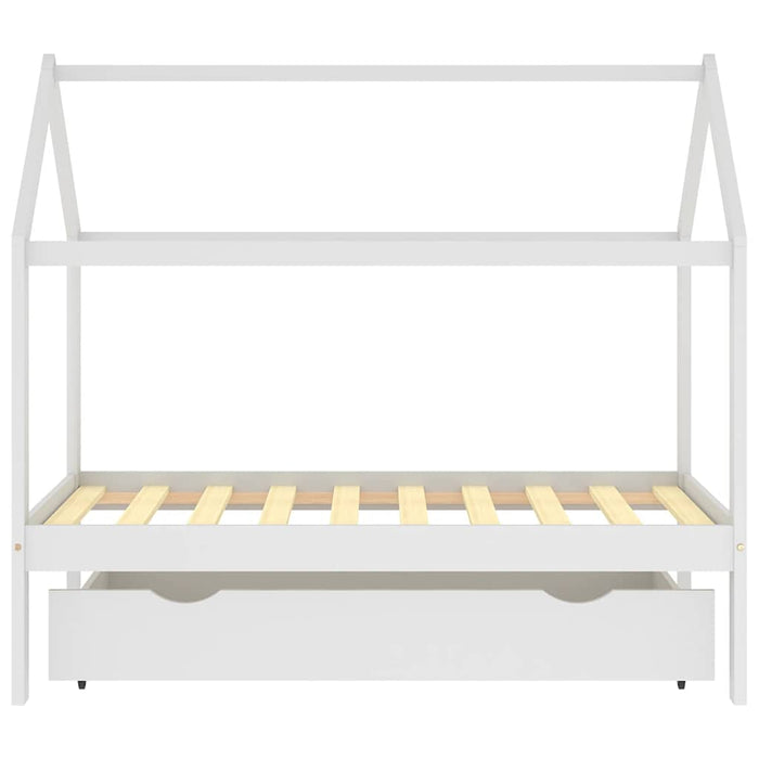 Giroletto Bambini con Cassetto Bianco Pino Massello 80x160 cm cod mxl 55812