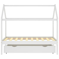 Giroletto per Bambini con Cassetto Bianco Legno Pino 80x160 cm 322140