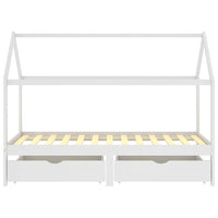 Giroletto Bambini con Cassetti Bianco Pino Massello 90x200 cm cod mxl 73155