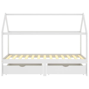 Giroletto Bambini con Cassetti Bianco Pino Massello 90x200 cm cod mxl 73155