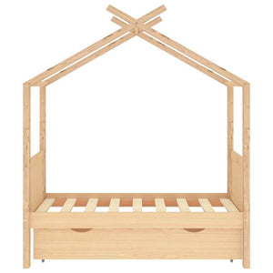 Giroletto per Bambini con Cassetto in Pino Massello 70x140 cm cod mxl 55813